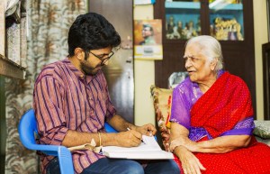 Rajamani Saraswati at her Royapettah residence 