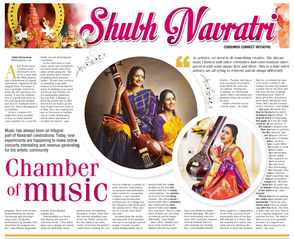 The lockdown has given us some wonderful music on social media. From hosting ticketed concerts to trying out innovative videos, the Carnatic artistes are doing some interesting work